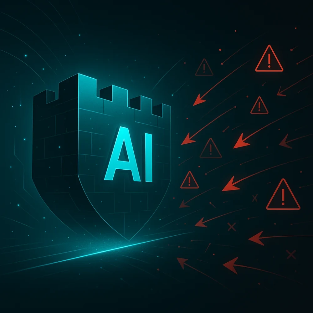Artificial Intelligence defending against cyber threats - AI in Cybersecurity hero image