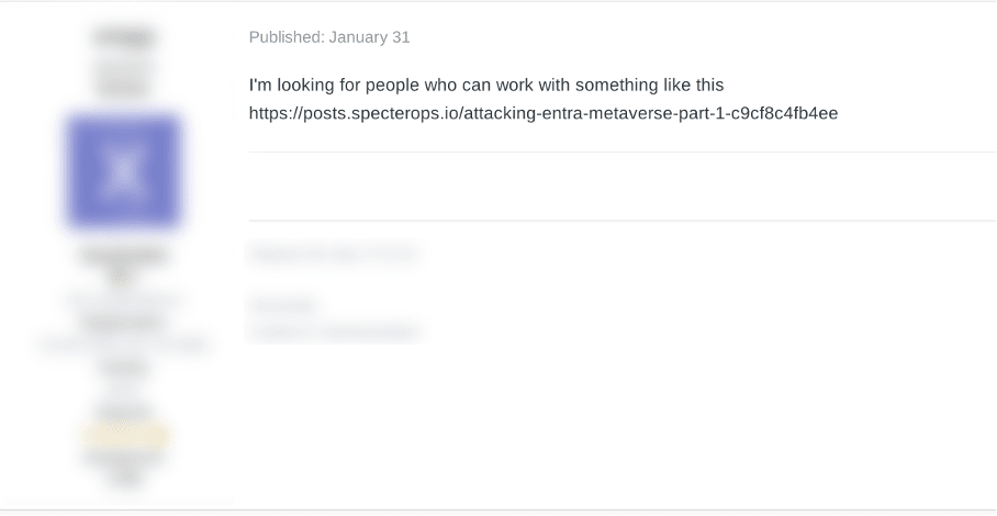 Exploit recruiter seeking user in Azure image