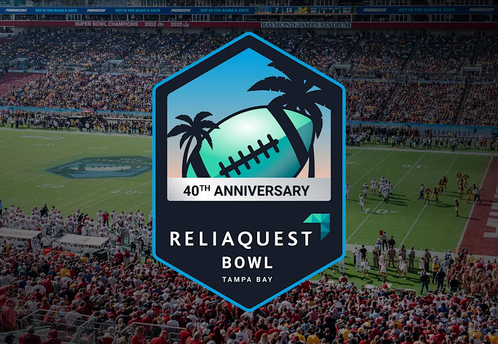 reliaquest bowl 40th anniversay logo