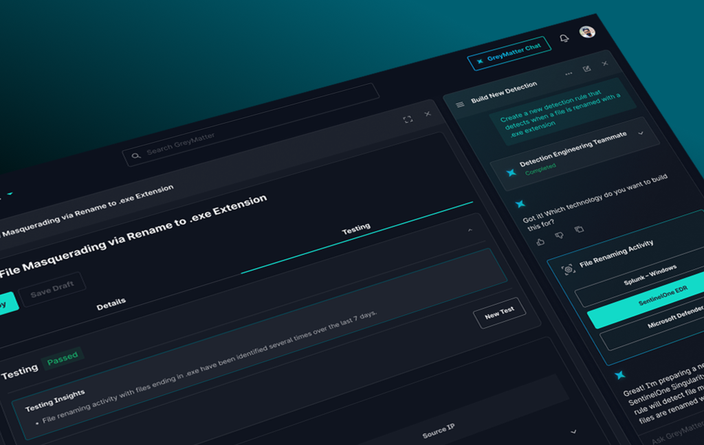 GreyMatter AI Agent interface